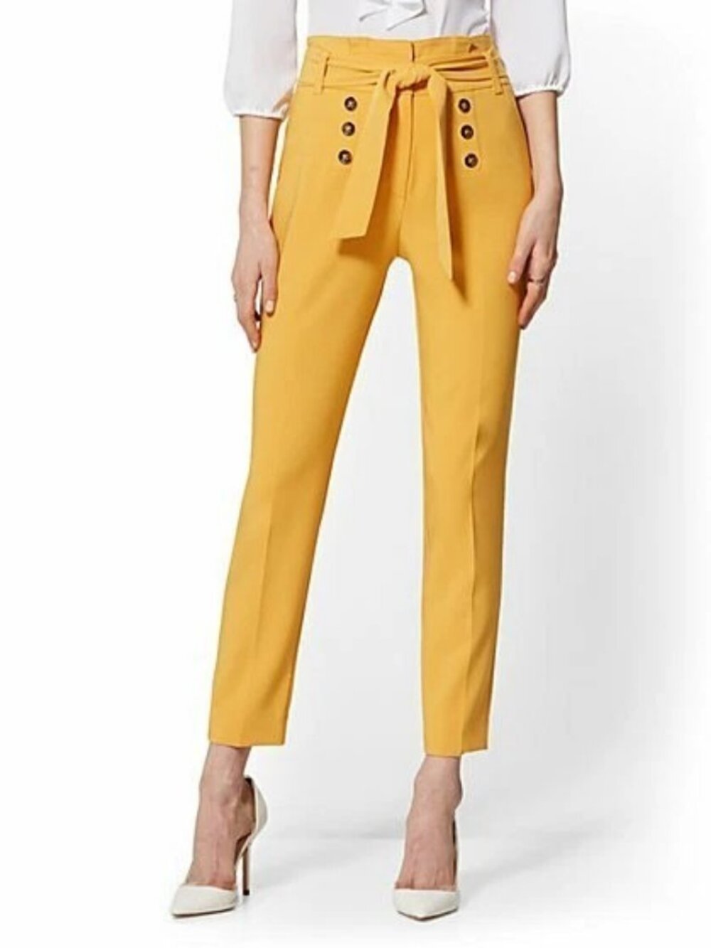 New York & Company 7th Avenue Button-Front Slim Pant, size 2